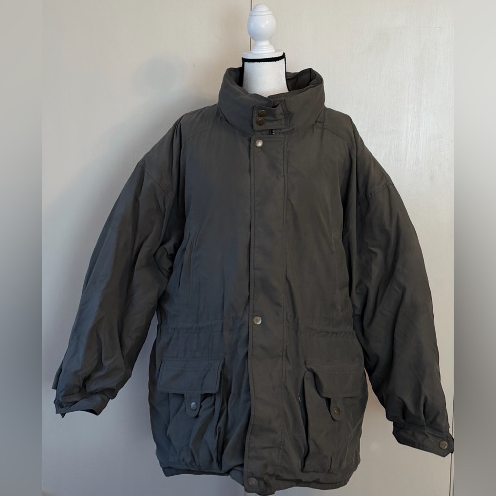 NWOT Vintage Weatherman Men's Down Parka - Stand Collar - Forest Green - XL